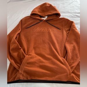 NWT men’s AEROPOSTALE fleece hooded sweatshirt in a rust color.